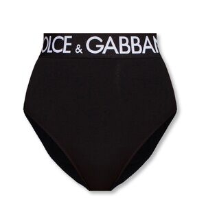 Dolce & Gabbana Black Briefs with Branded Waistband